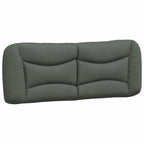Vidaxl Dark Gray Upholstered Headboard Cushion - Breathable Fabric Pillow With Zipper And Pp Fiber Filling For Bedroom Comfort, 53.9"X5.9"X18.9"