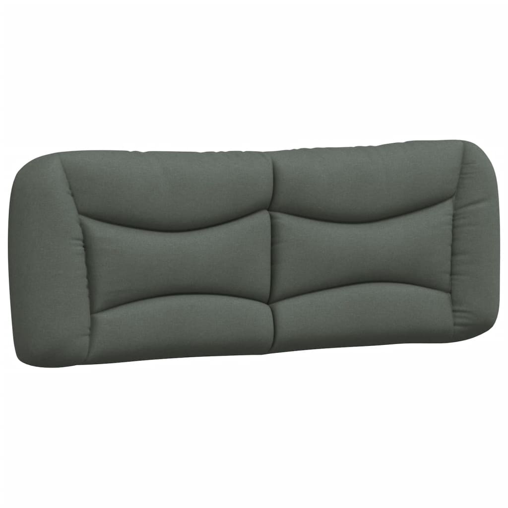 Vidaxl Dark Gray Upholstered Headboard Cushion - Breathable Fabric Pillow With Zipper And Pp Fiber Filling For Bedroom Comfort, 53.9"X5.9"X18.9"