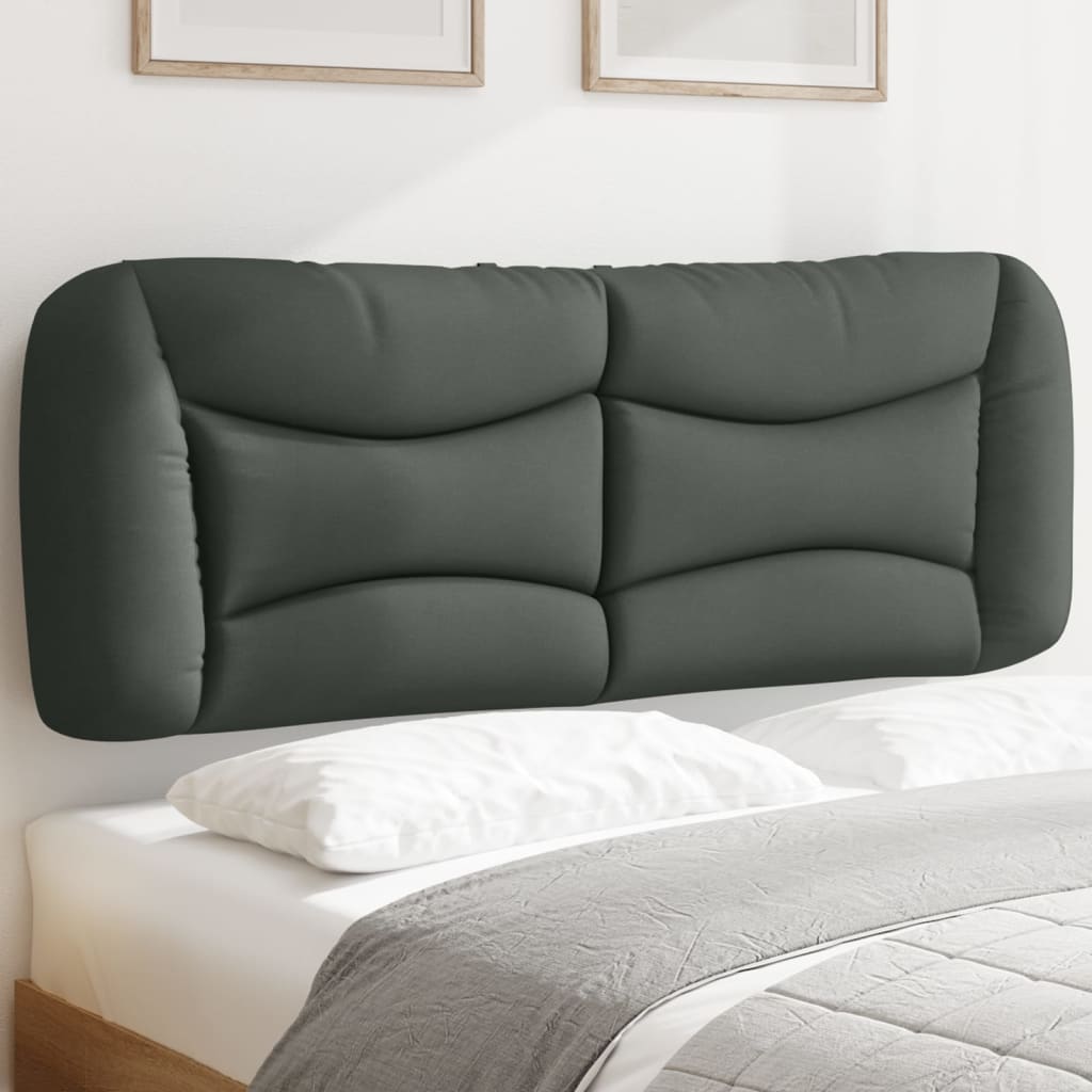 Vidaxl Dark Gray Upholstered Headboard Cushion - Breathable Fabric Pillow With Zipper And Pp Fiber Filling For Bedroom Comfort, 53.9"X5.9"X18.9"