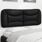 Vidaxl Hanging Headboard Cushion - Black Faux Leather - Upholstered Pillow For Bedroom With Pp Fiber Filling And Easy Installation 53.9"X18.9"