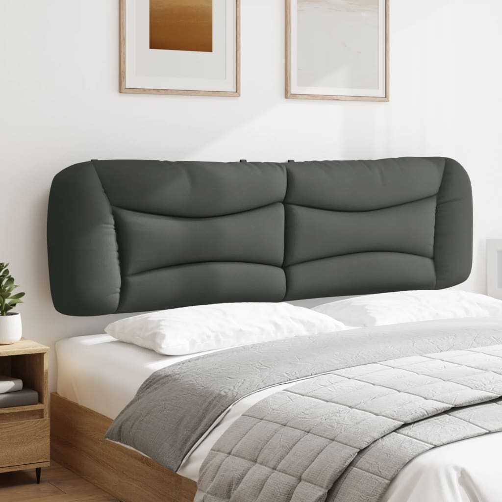 Vidaxl Hanging Upholstered Headboard Cushion In Dark Gray - Breathable Fabric, Back Support Pillow For Reading, And Watch Tv In Bed - 72" Width