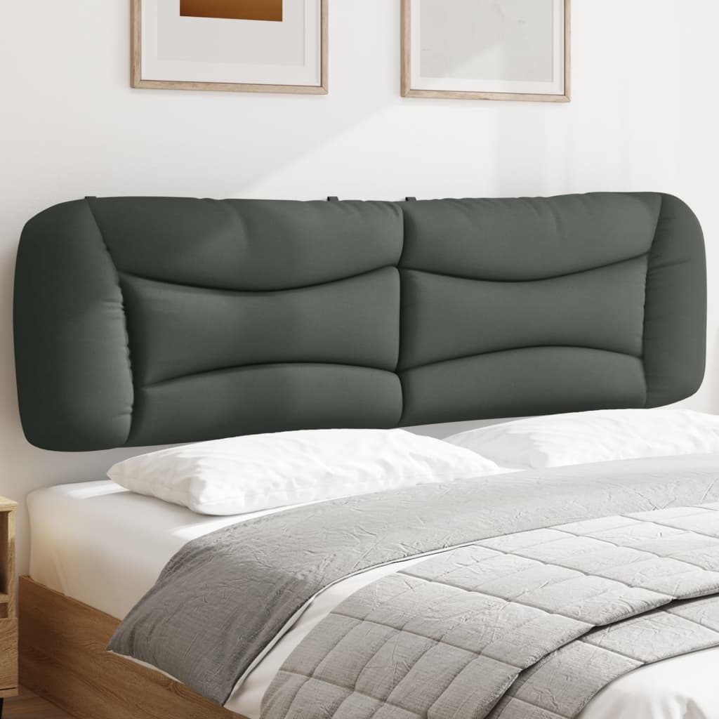 Vidaxl Hanging Upholstered Headboard Cushion In Dark Gray - Breathable Fabric, Back Support Pillow For Reading, And Watch Tv In Bed - 72" Width