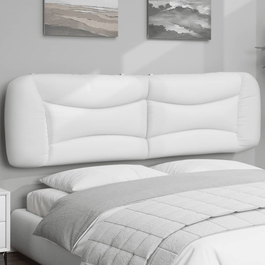 Vidaxl White Faux Leather Headboard Cushion 72&quot; - Upholstered Hanging Pillow, Easy Clean, Bedroom Decor