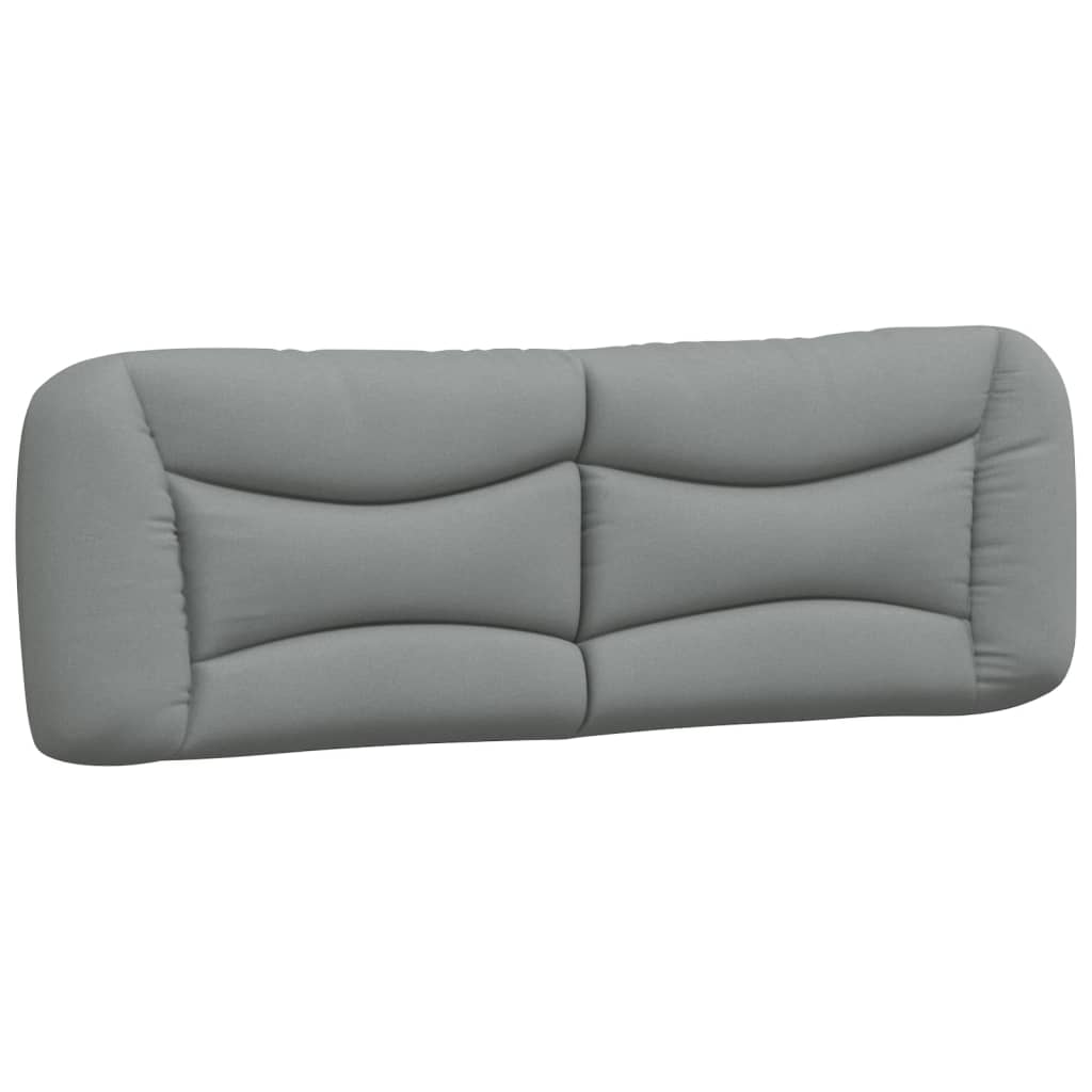 Vidaxl Light Gray Headboard Cushion - 59.8" Fabric Upholstered Pillow, Durable And Breathable With Pp Fiber Filling, Ideal For Bed Reading & Tv Support