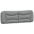 Vidaxl Light Gray Headboard Cushion - 59.8" Fabric Upholstered Pillow, Durable And Breathable With Pp Fiber Filling, Ideal For Bed Reading & Tv Support