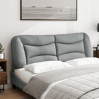 Vidaxl Light Gray Headboard Cushion - 59.8" Fabric Upholstered Pillow, Durable And Breathable With Pp Fiber Filling, Ideal For Bed Reading & Tv Support