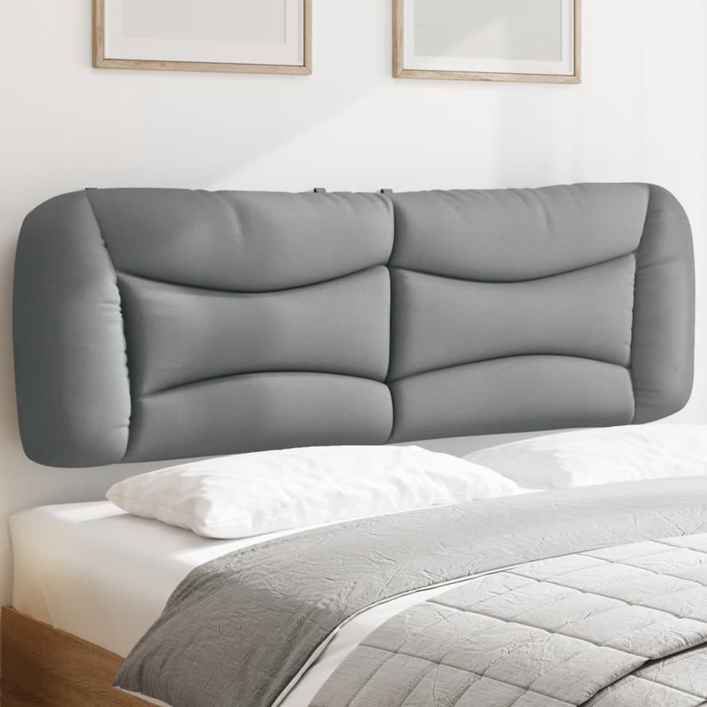 Vidaxl Light Gray Headboard Cushion - 59.8" Fabric Upholstered Pillow, Durable And Breathable With Pp Fiber Filling, Ideal For Bed Reading & Tv Support