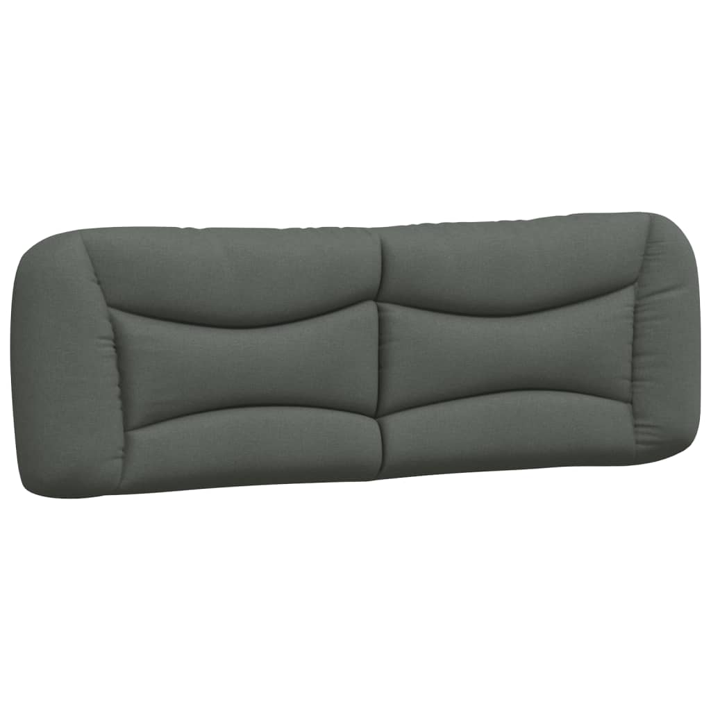 Vidaxl Dark Gray Hanging Headboard Cushion - Upholstered Pillow For Enhanced Bedroom Comfort, Breathable Fabric, Includes Zipper & Hook-And-Loop Fasteners For Easy Install