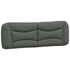 Vidaxl Dark Gray Hanging Headboard Cushion - Upholstered Pillow For Enhanced Bedroom Comfort, Breathable Fabric, Includes Zipper & Hook-And-Loop Fasteners For Easy Install