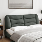 Vidaxl Dark Gray Hanging Headboard Cushion - Upholstered Pillow For Enhanced Bedroom Comfort, Breathable Fabric, Includes Zipper & Hook-And-Loop Fasteners For Easy Install