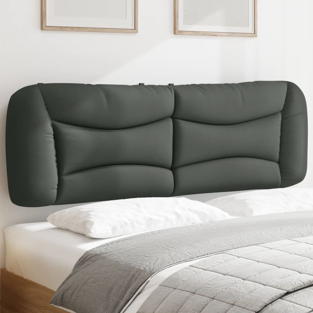 Vidaxl Dark Gray Hanging Headboard Cushion - Upholstered Pillow For Enhanced Bedroom Comfort, Breathable Fabric, Includes Zipper & Hook-And-Loop Fasteners For Easy Install