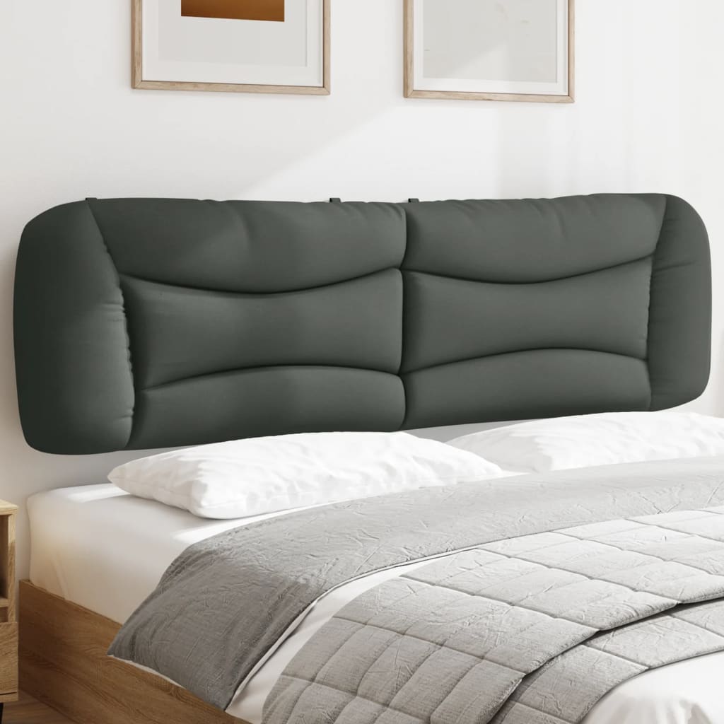 Vidaxl Dark Grey Fabric Headboard Cushion - 193 Cm Wall-Mountable Backrest Pillow With Striped Design, Breathable & Durable Material, 374634
