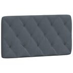 Vidaxl Velvet Headboard Cushion - Hanging Pillow Back Support For Bedroom, Dark Gray, Foam-Filled, Wall Mount/Frame Compatible, 40.2X2.4X18.9