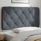Vidaxl Velvet Headboard Cushion - Hanging Pillow Back Support For Bedroom, Dark Gray, Foam-Filled, Wall Mount/Frame Compatible, 40.2X2.4X18.9
