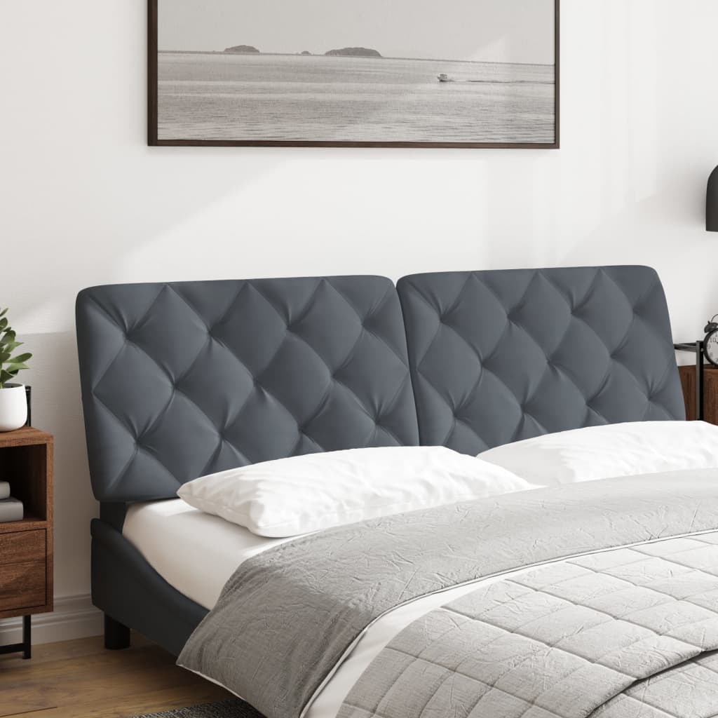 Vidaxl Dark Gray Velvet Headboard Cushion - Upholstered Wall Hanging Pillow With Foam Filling, 61X2.4X18.9 In, Optimal Back Support For Bedroom Comfort