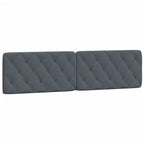 Vidaxl Velvet Headboard Cushion In Dark Gray - Upholstered Pillow, Hanging Design, Foam Filled For Bedroom Comfort, 76"