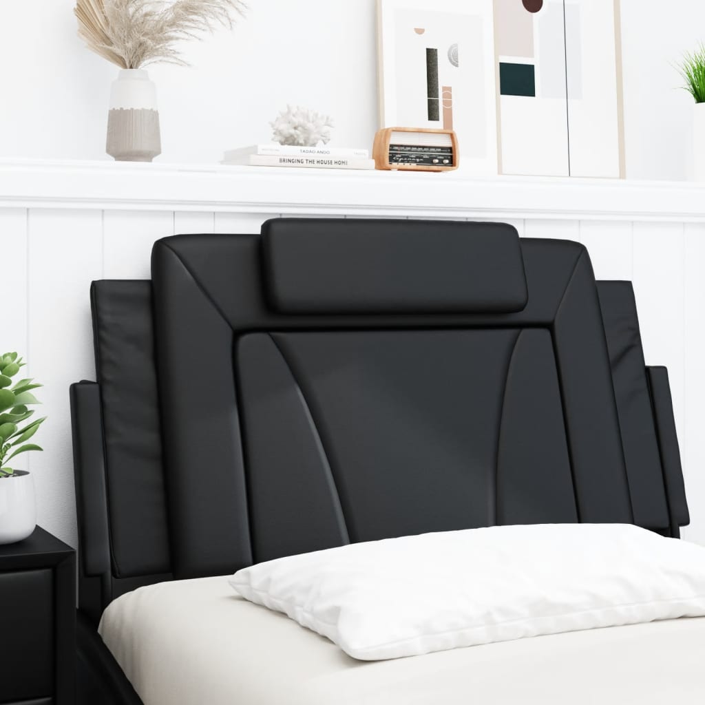 Vidaxl Headboard Cushion In Black Faux Leather - 39.4&quot; Wall-Hanging Upholstered Pillow For Bedroom Comfort And Elegance