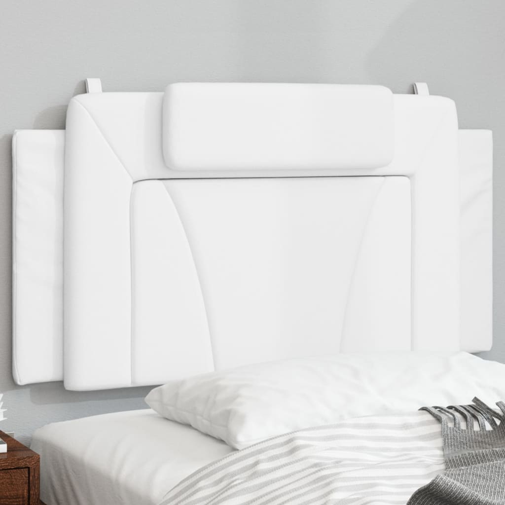 Vidaxl White Faux Leather Headboard Cushion 39.4"- Upholstered Hanging Pillow With Easy Zip Installation For Wall & Bed Support