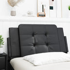Vidaxl Headboard Cushion - Black Faux Leather, Foam-Filled Supportive Upholstered Pillow For Bedroom