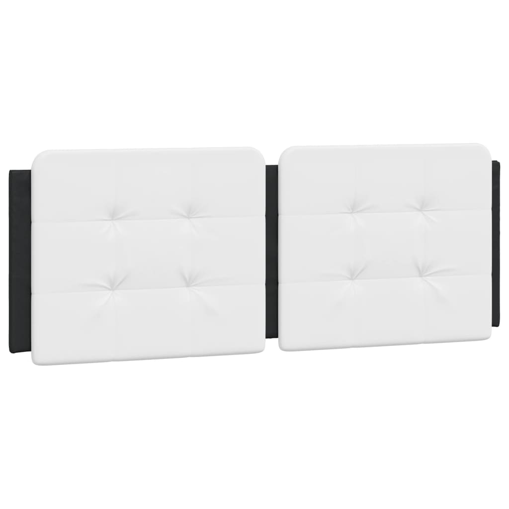 Vidaxl White And Black Faux Leather Headboard Cushion - Wall-Hanging/Bed Frame Compatible, Foam-Filled Support Pillow