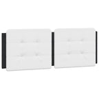Vidaxl White And Black Faux Leather Headboard Cushion - Wall-Hanging/Bed Frame Compatible, Foam-Filled Support Pillow