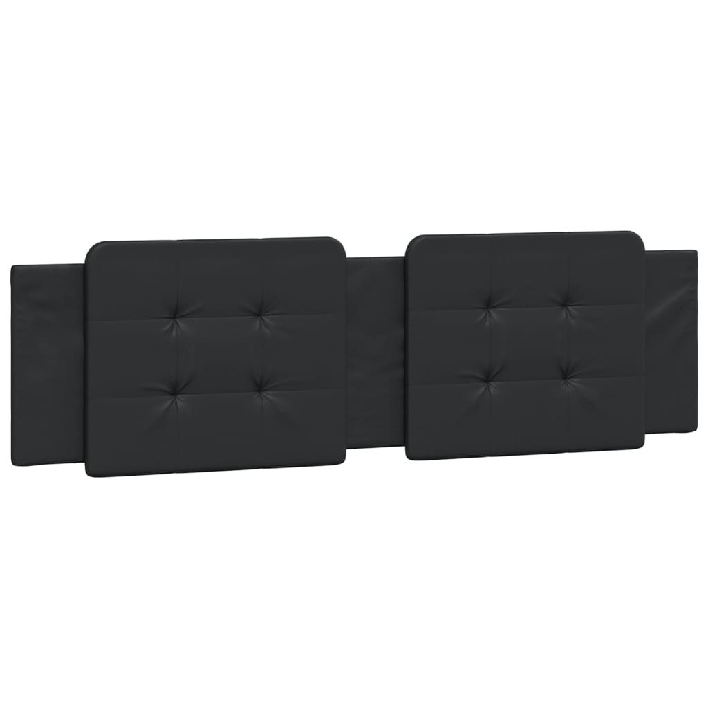Vidaxl Black 72&quot; Faux Leather Headboard Cushion - Upholstered Hanging Pillow For Bedroom Comfort