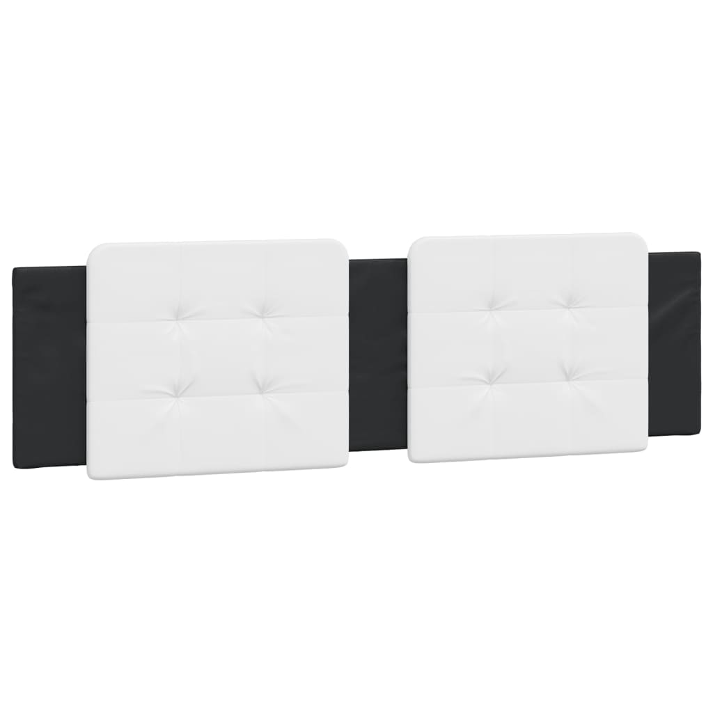 Vidaxl Headboard Cushion Pillow - Upholstered, Faux Leather, 72&quot; White/Black, Foam-Filled, Easy Clean, Modern Design For Bedroom
