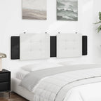 Vidaxl Headboard Cushion Pillow - Upholstered, Faux Leather, 72" White/Black, Foam-Filled, Easy Clean, Modern Design For Bedroom
