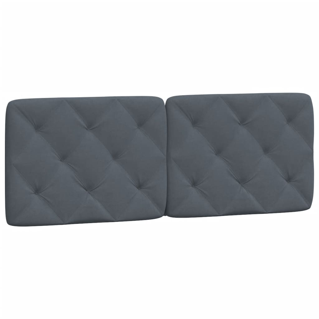 Vidaxl Hanging Upholstered Headboard Cushion In Dark Gray Velvet - 53.9&quot; Wall-Mounted Pillow With Foam Filling For Bed Comfort And Design