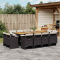 vidaXL Garden Dining Set Black and brown