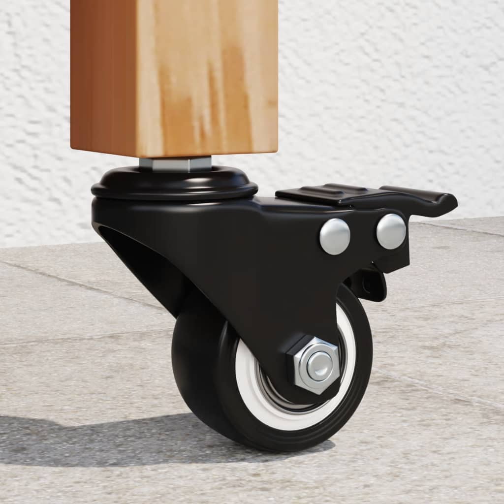 vidaXL Caster Wheels 4 pcs Black 1.4 Iron