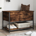 vidaXL Storage Bench Smoked Oak 27.6''x16.7''x18.5'' Engineered Wood