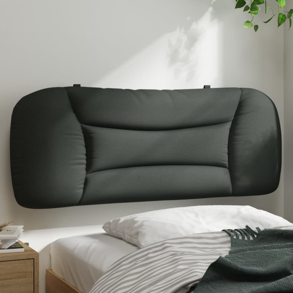 Vidaxl Hanging Upholstered Pillow Back Headboard Cushion - Dark Gray, Breathable Fabric, Supportive Pp Fiber, Wall Mountable