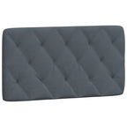 Vidaxl Velvet Headboard Cushion-Dark Gray, Decorative Pillow Back, Hanging Design, Diamond Detail, Bedroom Comfort-40.2"X18.9"