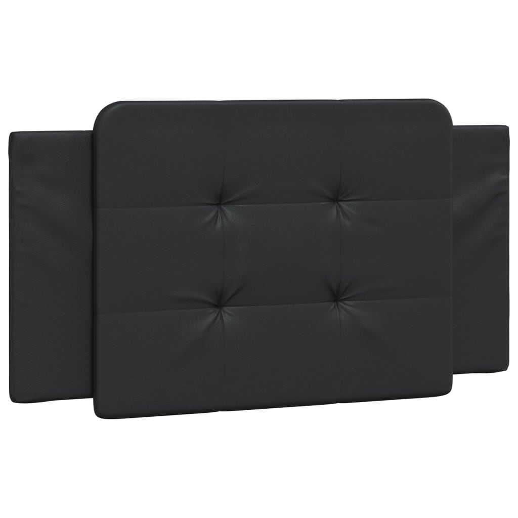 Vidaxl Black Faux Leather Headboard Cushion - Foam-Stuffed Decorative Pillow Back For Bedroom Comfort - Wall Mount/Bed Frame Compatible, Easy Clean, Luxurious Look