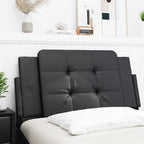 Vidaxl Black Faux Leather Headboard Cushion - Foam-Stuffed Decorative Pillow Back For Bedroom Comfort - Wall Mount/Bed Frame Compatible, Easy Clean, Luxurious Look