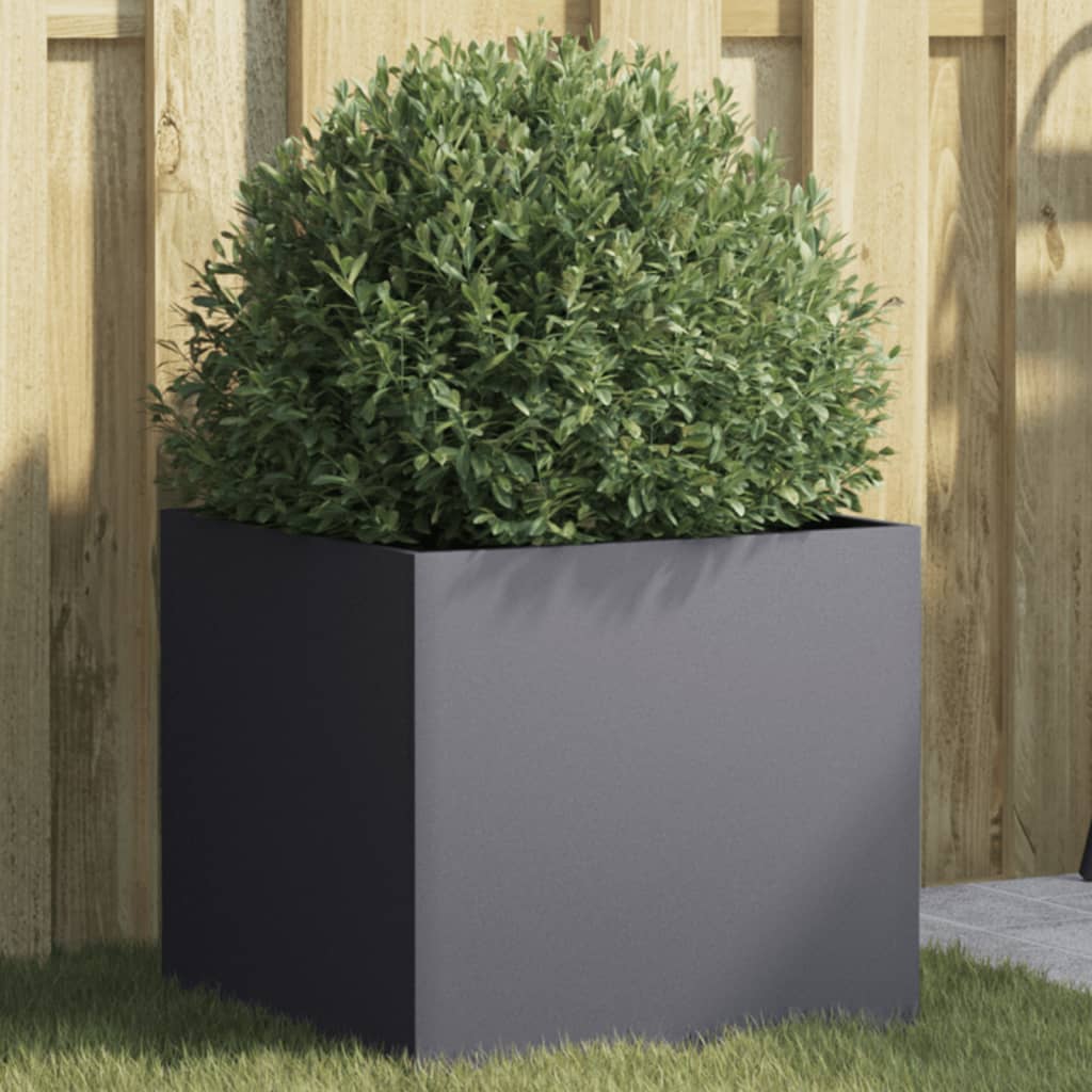 vidaXL Planter Anthracite 16.5x15.7x15.4 Cold-rolled Steel