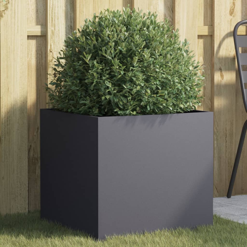 vidaXL Planter Anthracite 19.3x18.5x18.1 Cold-rolled Steel