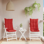 Vidaxl Highback Chair Cushions 2 Pcs Red Oxford Fabric