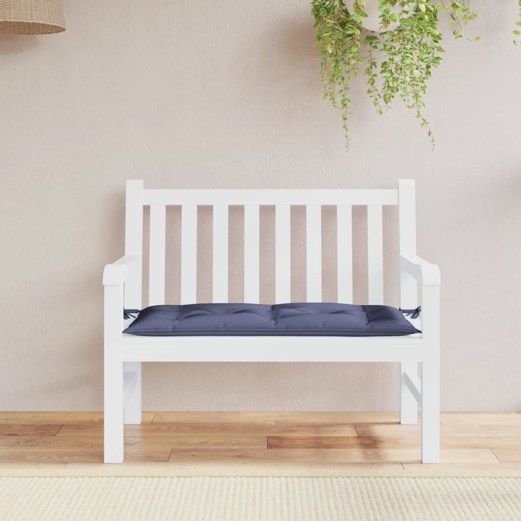 vidaXL Garden Bench Cushion Navy Blue 43.3x19.7x2.8 Oxford Fabric