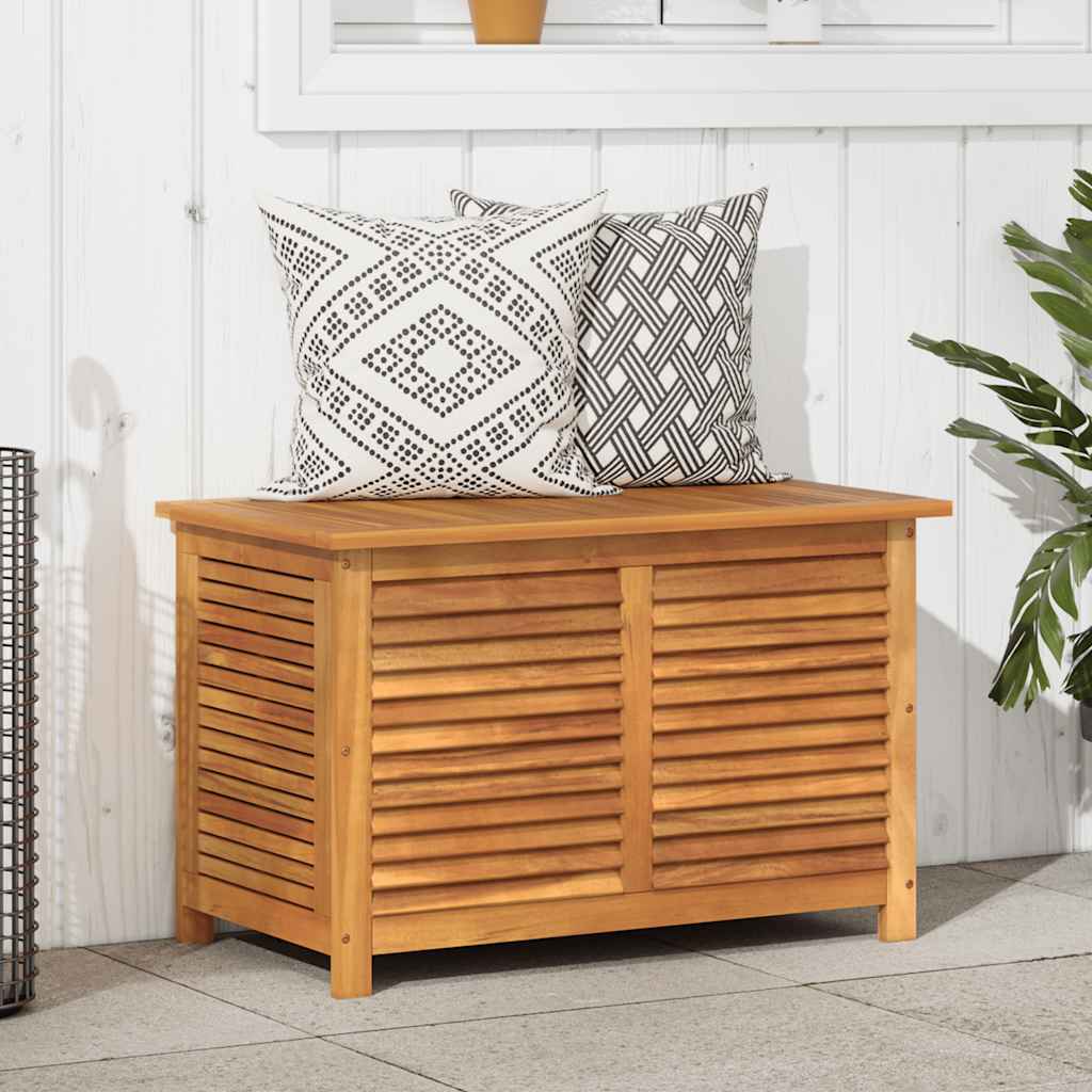 vidaXL Garden Storage Box with Louver 35.4x19.7x22 Solid Wood Acacia