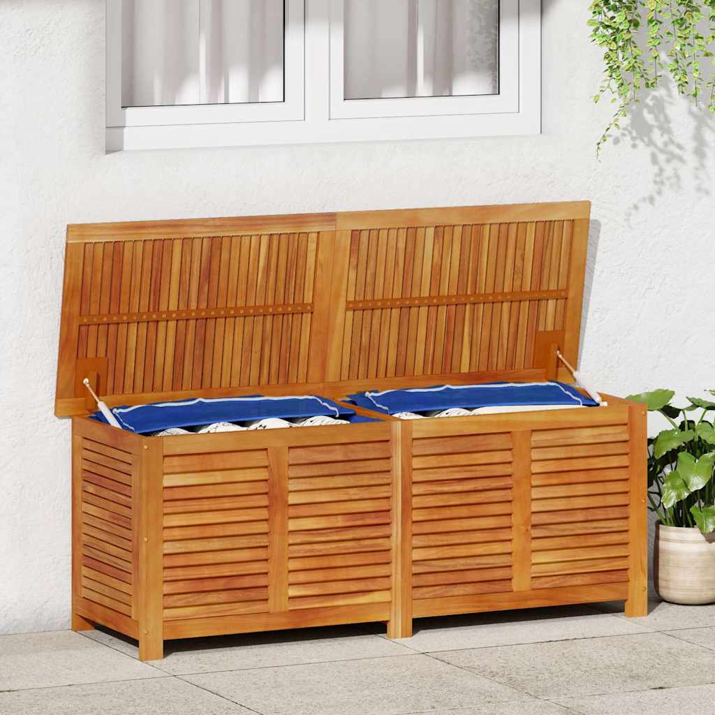 Vidaxl Garden Storage Box With Louver 59.1X19.7X22 Solid Wood Acacia