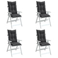 Vidaxl Highback Chair Cushions 4 Pcs Melange Anthracite 47.2X19.7X2.8 Fabric
