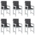 vidaXL Lowback Chair Cushions 6 pcs Melange Anthracite 39.4x19.7x1.6 Fabric