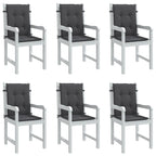 vidaXL Lowback Chair Cushions 6 pcs Melange Anthracite 39.4x19.7x1.6 Fabric