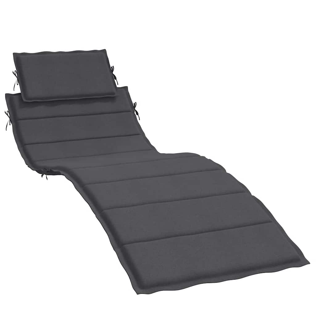 vidaXL Sun Lounger Cushion Melange Anthracite 73.2x22.8x1.2 Fabric