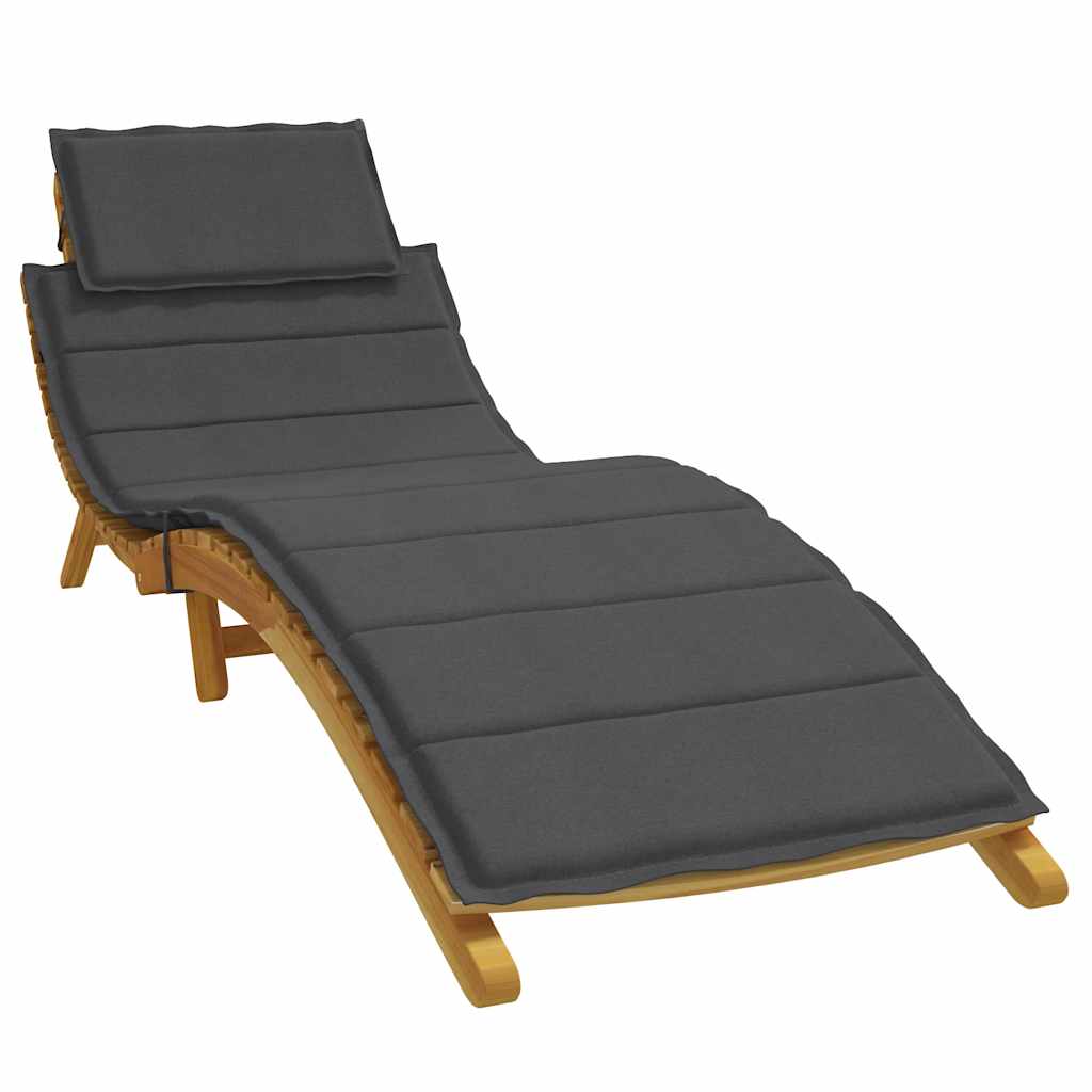 vidaXL Sun Lounger Cushion Melange Anthracite 73.2x22.8x1.2 Fabric