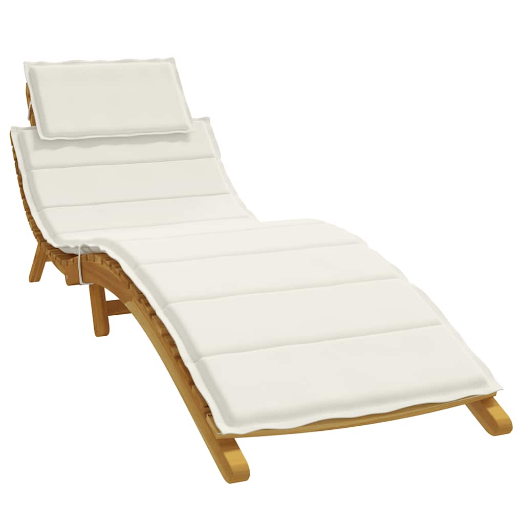 Vidaxl Sun Lounger Cushion Melange Cream 73.2X22.8X1.2 Fabric