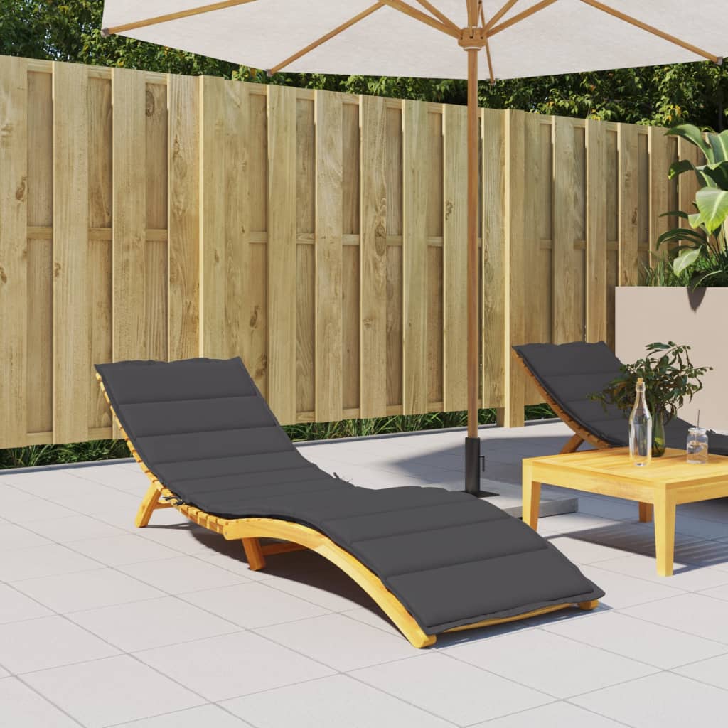 vidaXL Sun Lounger Cushion Melange Anthracite 78.7x19.7x1.6 Fabric