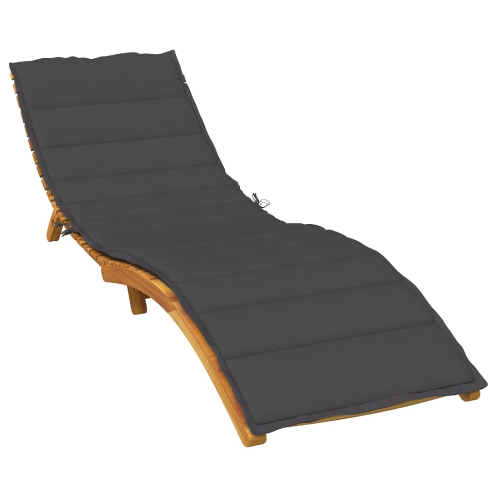 vidaXL Sun Lounger Cushion Melange Anthracite 78.7x23.6x1.6 Fabric